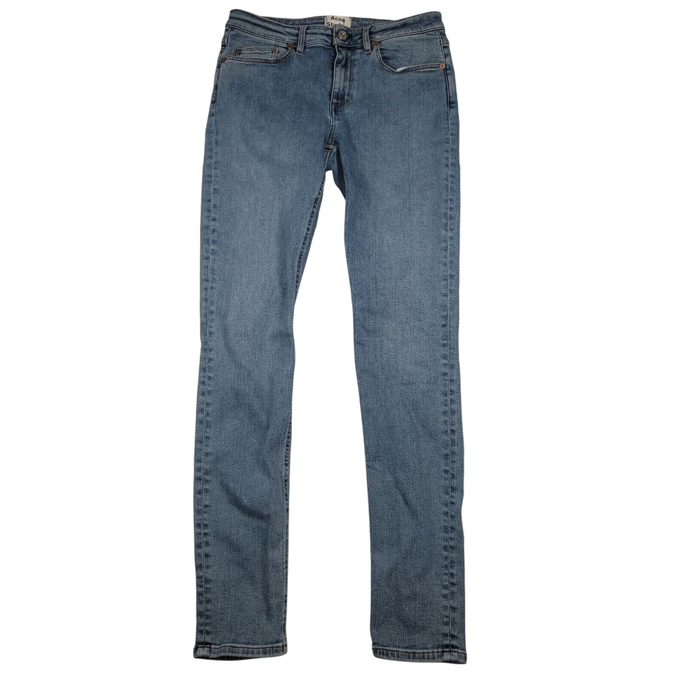 Acne Studios Skinny 5 Mid Vintage Wash Jeans Women's Sz 28 Blue Denim